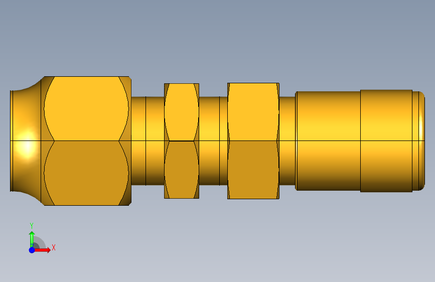 阀门Bulkhead Union AVU2BH-4 正面视图