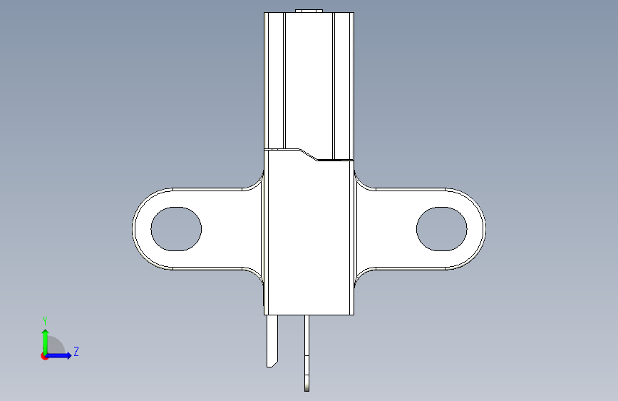 槽型传感器开关传感器ZJF31-675-N 左侧视图