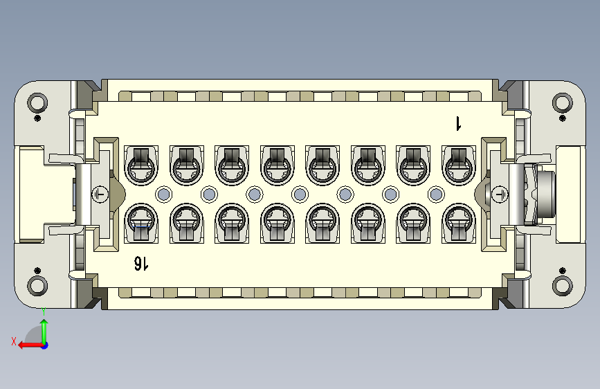 重载连接器ZKW03-16-F 背面视图