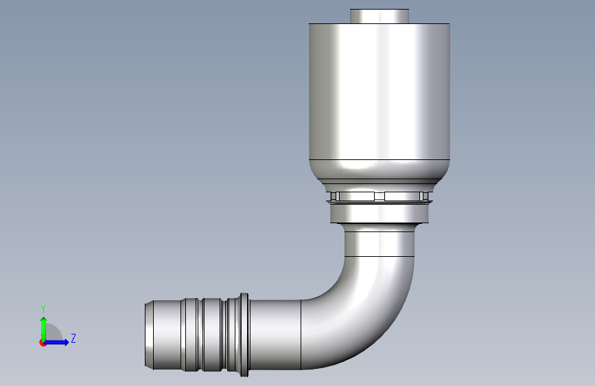 标准液压接头1ET43-18-10 左侧视图
