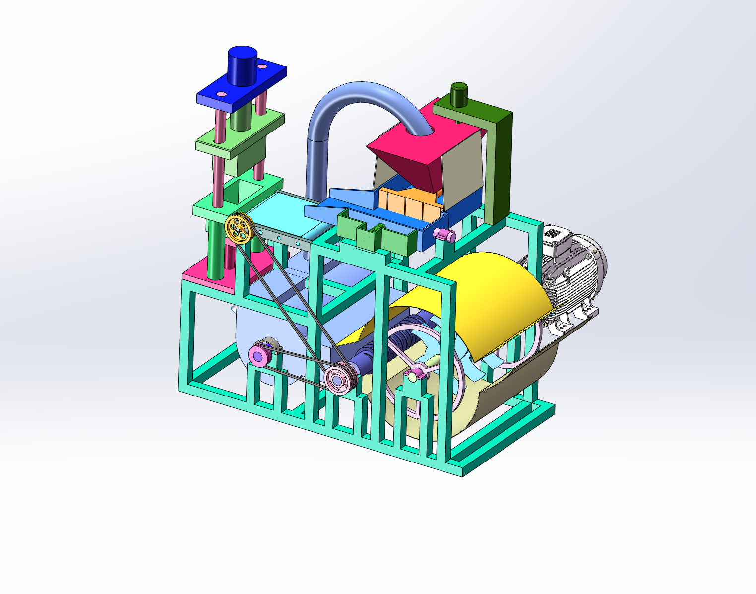 多功能复合的秸秆打包压缩机设计【三维sw+说明书】