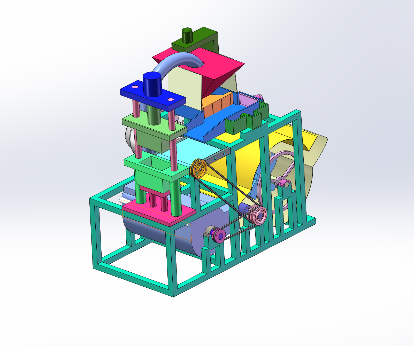 多功能复合的秸秆打包压缩机设计【三维sw+说明书】