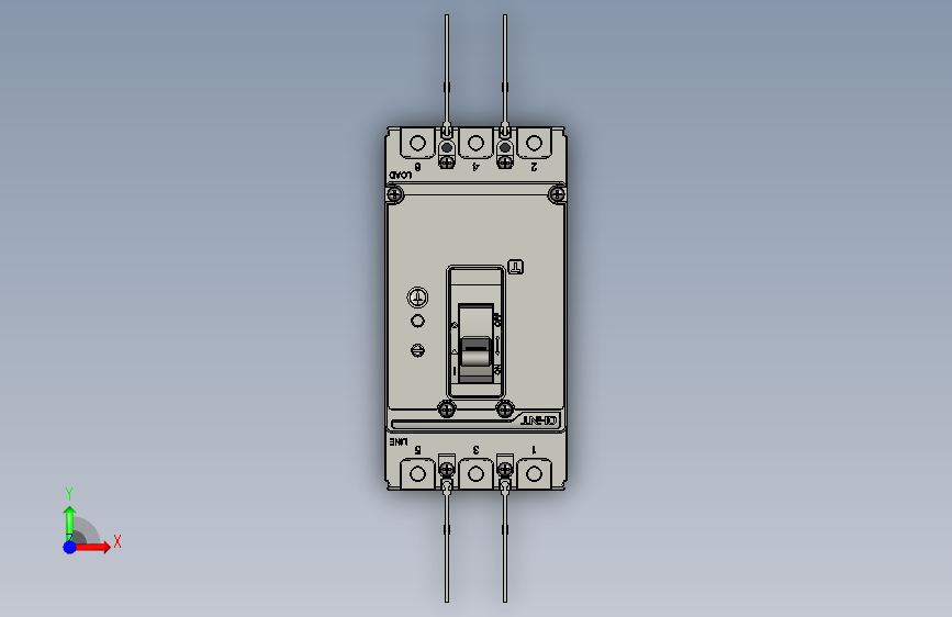 正泰断路器NXMLE-125S_3300 125A A 正面视图