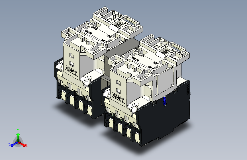 CJX2-25N可逆交流接触器三维模型202204