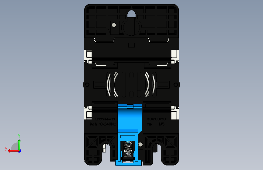 CJX2-4011~6511交流接触器三维模型202409 背面视图