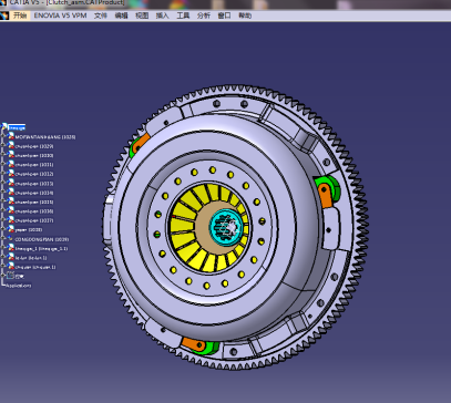 轻型卡车 货车膜片弹簧离合器设计-拉式【三维CATIA】【6张CAD图纸+说明书】