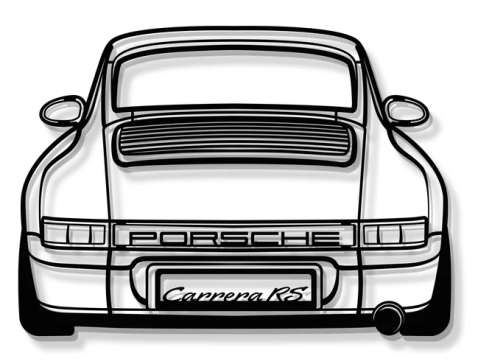 保时捷911 Carrera 96​​4后轮廓