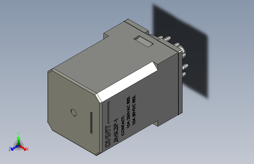 JMK3P-I电磁继电器三维模型202203