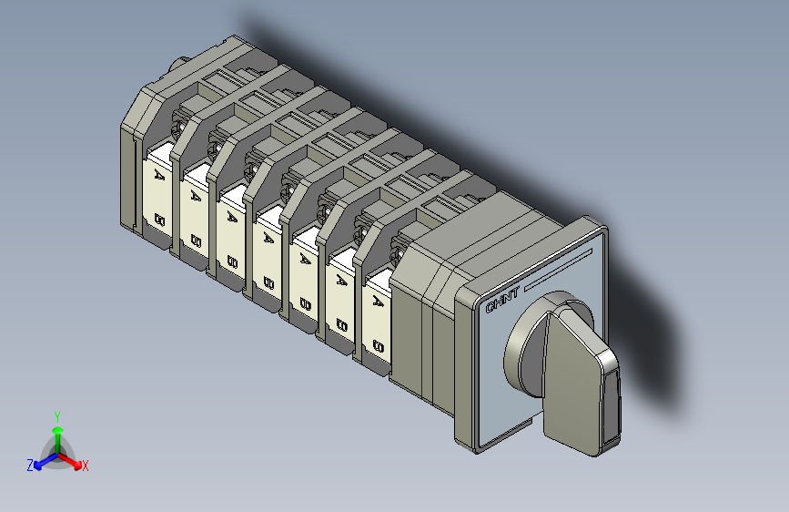 LW112-16-7万能转换开关三维模型202011
