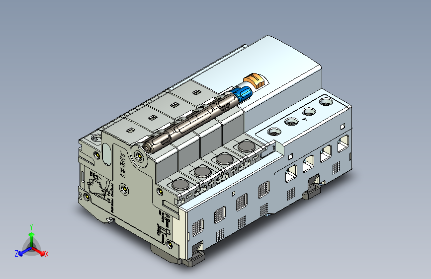 NB8LE-63(6-40A) 4P剩余电流动作断路器三维模型202405