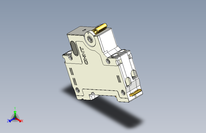 NBH-40&1P&N小型断路器三维模型202307