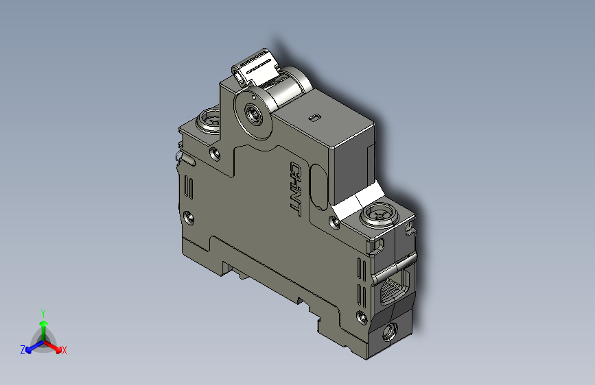 NBH-80 1P小型断路器三维模型202307
