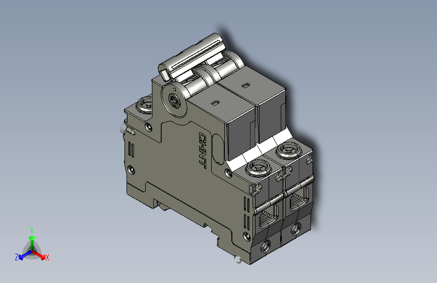 NBH-80 2P小型断路器三维模型202307