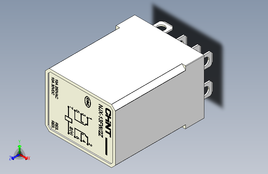 NJX-13FW_2Z无氧化零飞弧电磁继电器三维模型202203
