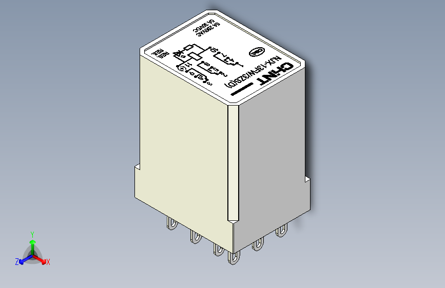 NJX-13FW_3ZS无氧化零飞弧电磁继电器三维模型202203
