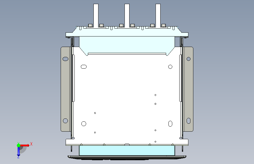 NA8-2500 630A-1600A 3P 抽屉式-垂直接线+门框202409 (1) 俯视图