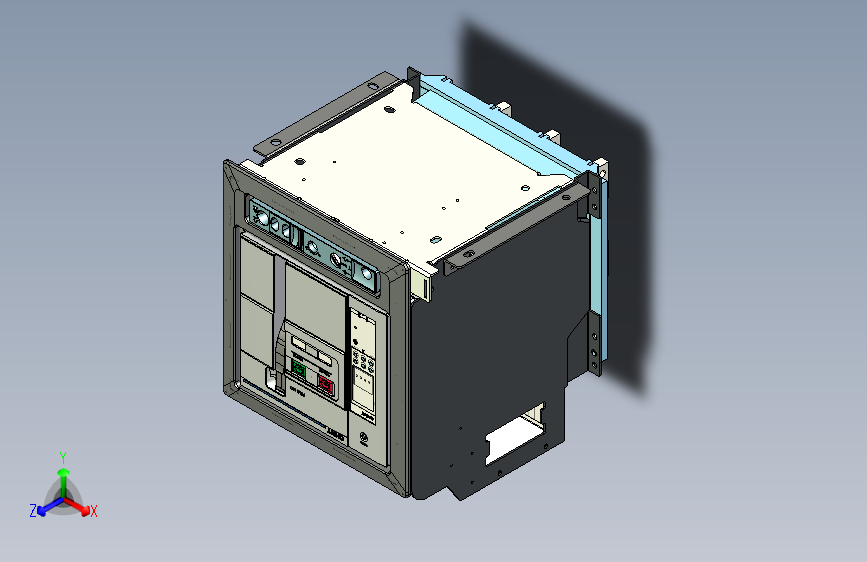 NA8-2500 630A-1600A 3P 抽屉式-垂直接线+门框202409 (1) 主视图