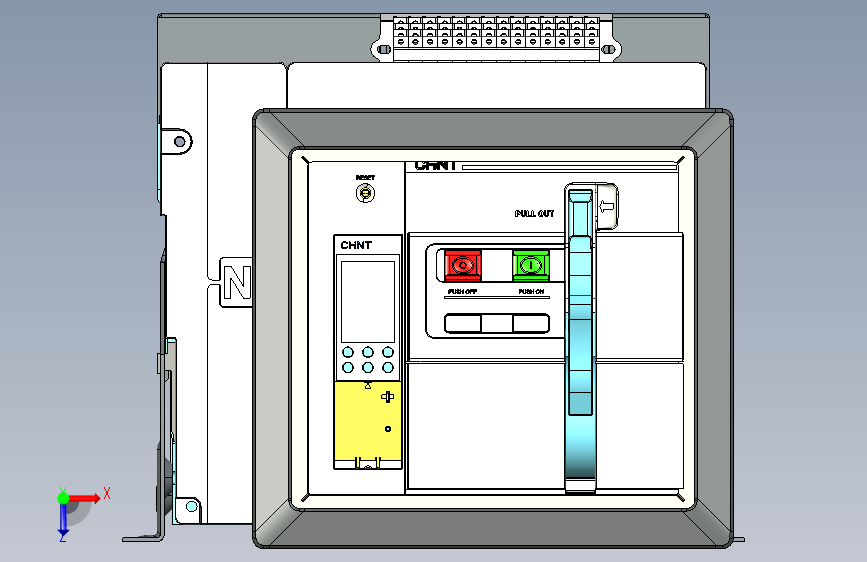 NA8-2500 2000A-2500A 4P 固定式-垂直接线+门框202409 俯视图