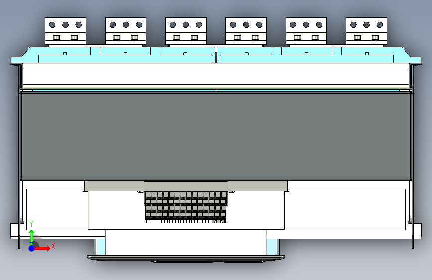 NA8-7500 4000A-5000A 3P 抽屉式 水平接线+门框202409 正面视图