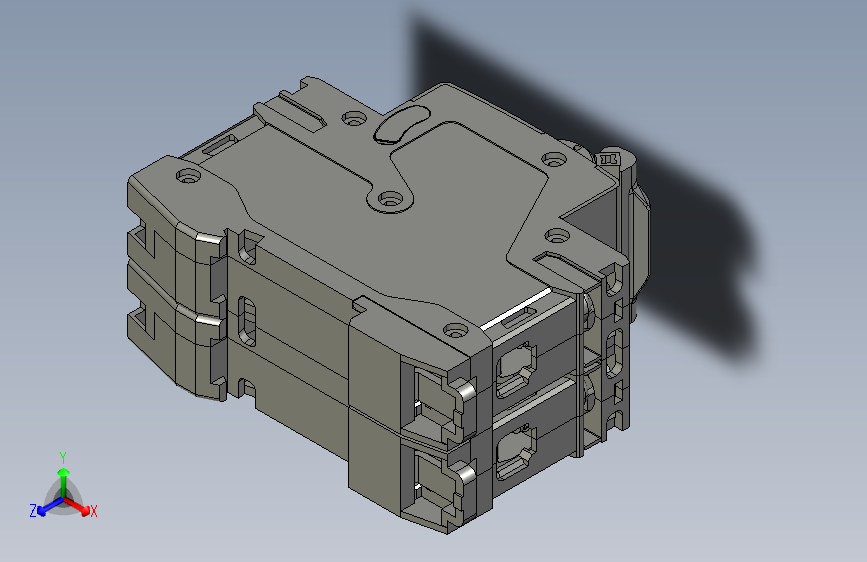NB1Z-63 2P交直流用小型断路器三维模型202203