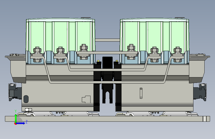 NC2-500Ns 3P交流接触器三维模型202412 左侧视图
