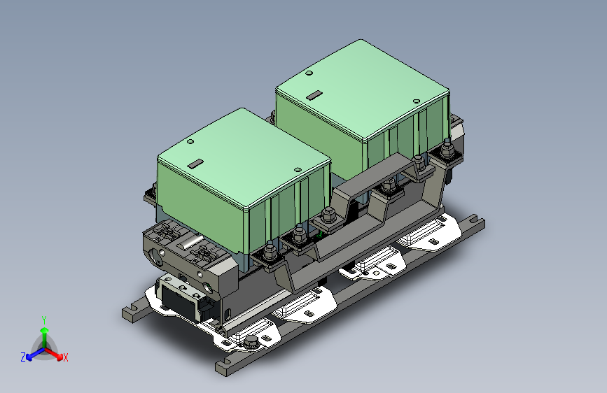 NC2-500Ns 3P交流接触器三维模型202412 主视图