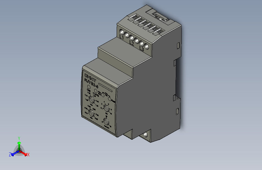 NJYB3电压保护继电器三维模型202012