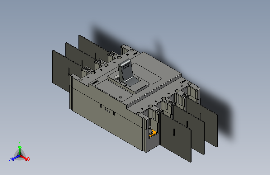 NM1B-400 4P塑料外壳式断路器三维模型202305