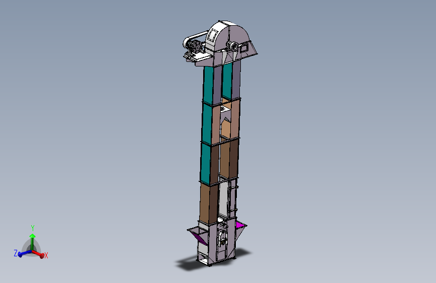 斗式提升机Solidworks模型设计--732475-200
