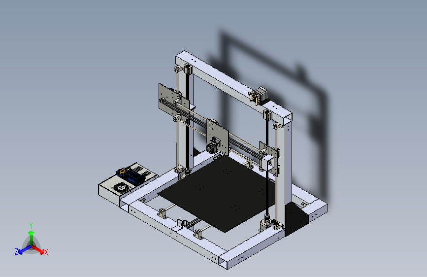 带有矩形铝通道的 3D 打印机