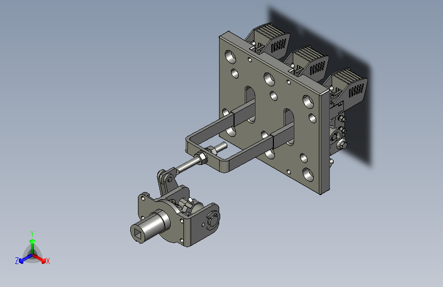 HD13-100、200_31BX 3P旋转开启式刀开关三维模型202201