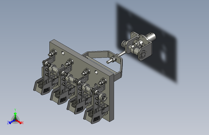 HD13-100、200_41BX 4P旋转开启式刀开关三维模型202201