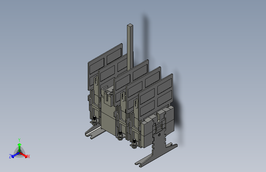 HH15-63_3QSA 3P隔离开关熔断器组三维模型202012