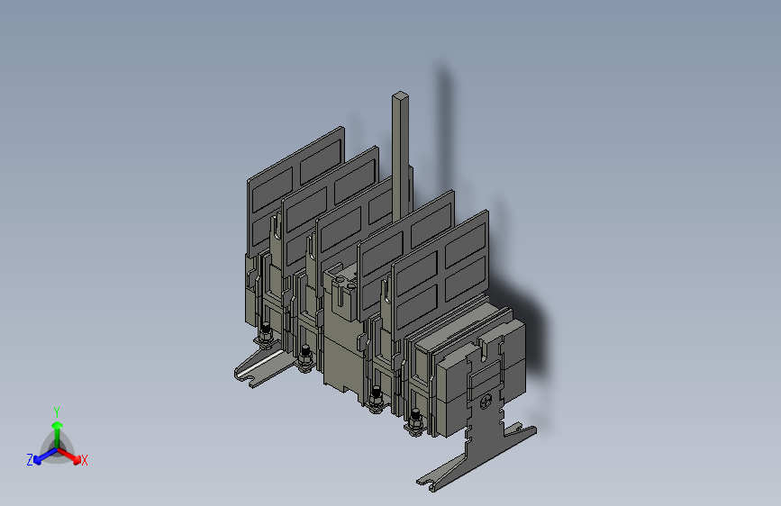 HH15-63_4QSA 4P隔离开关熔断器组三维模型202103