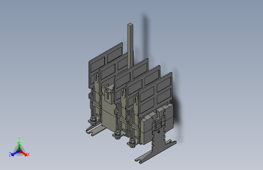 HH15-125_3QSA 3P隔离开关熔断器组三维模型202012