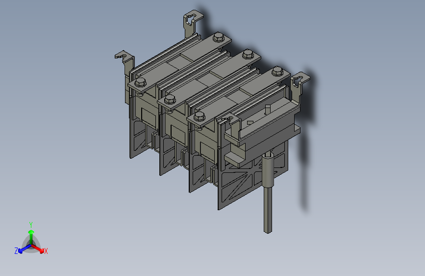 HH15-630_3QSA 3P隔离开关熔断器组三维模型202012