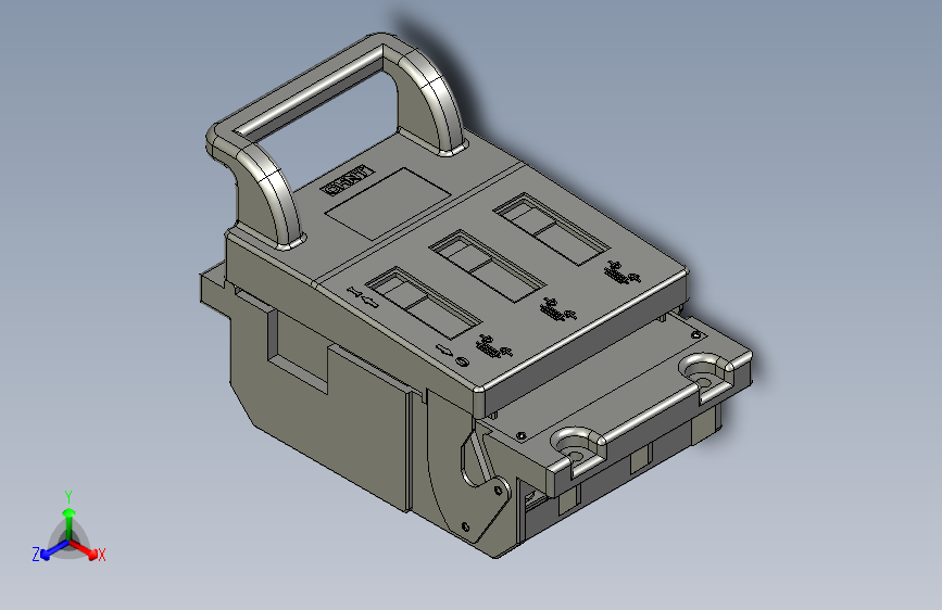 HR6-160_30Ⅱ 3P熔断器式隔离开关三维模型202011