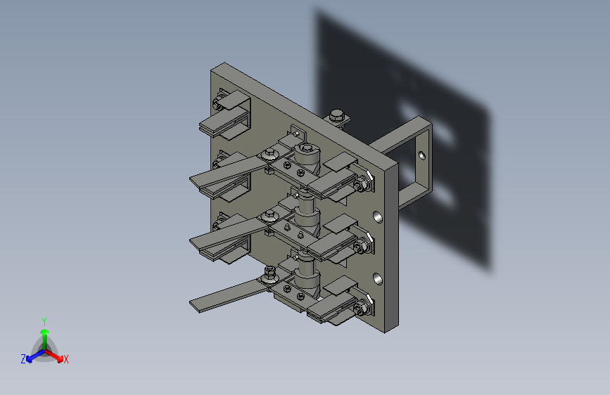 HS13-100、200_31 3P双投开启式刀开关三维模型202105