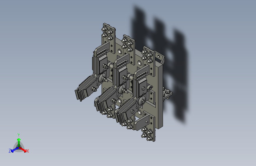 HS13-1500_30 3P双投开启式刀开关三维模型202104