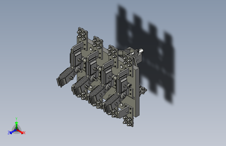 HS13-1500_40BX 4P旋转开启式双投刀开关三维模型202201