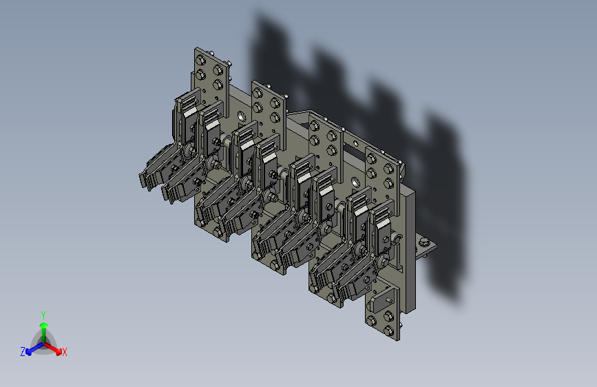 HS13-2000_40 4P双投开启式刀开关三维模型202104