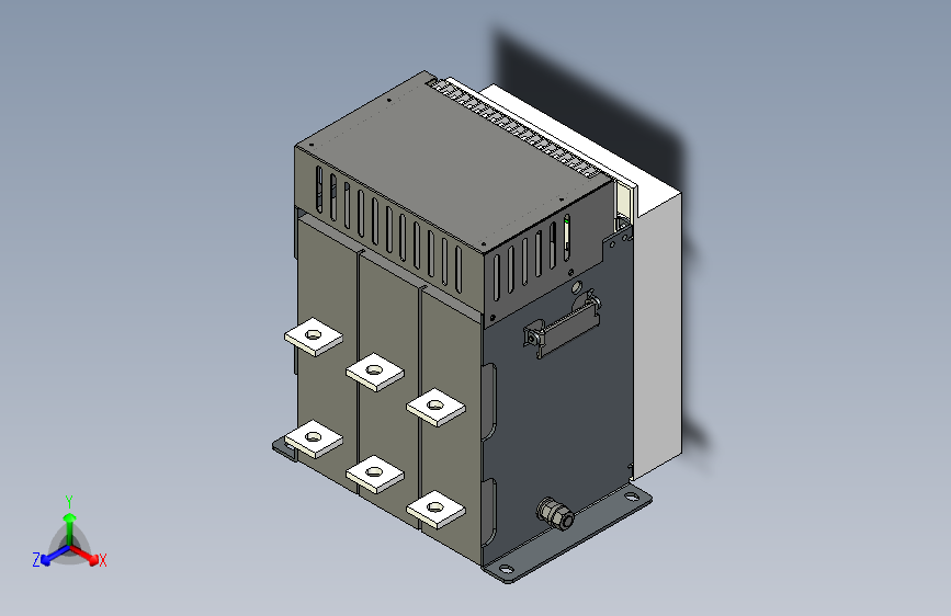 NA1-1000H-200-400 3P固定万能式断路器三维模型202202