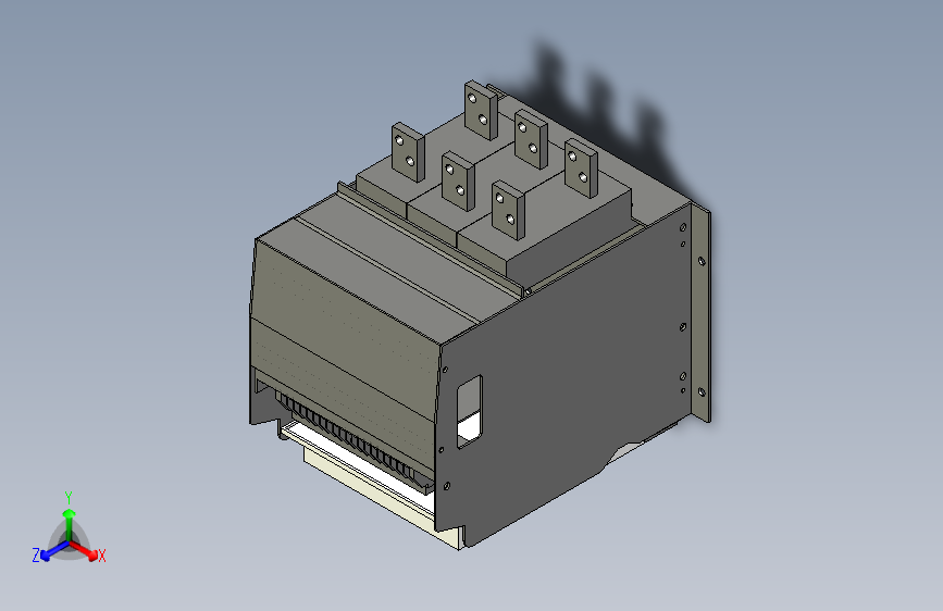 NA1-1000H-800-1000 3P抽屉万能式断路器三维模型202202