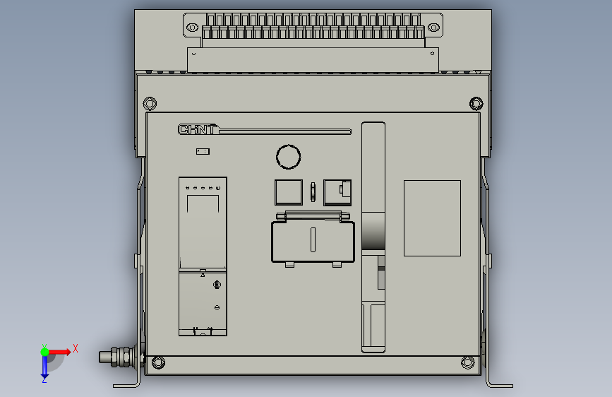 NA1-3200X-2000-2500-3P固定万能式断路器三维模型202208 俯视图