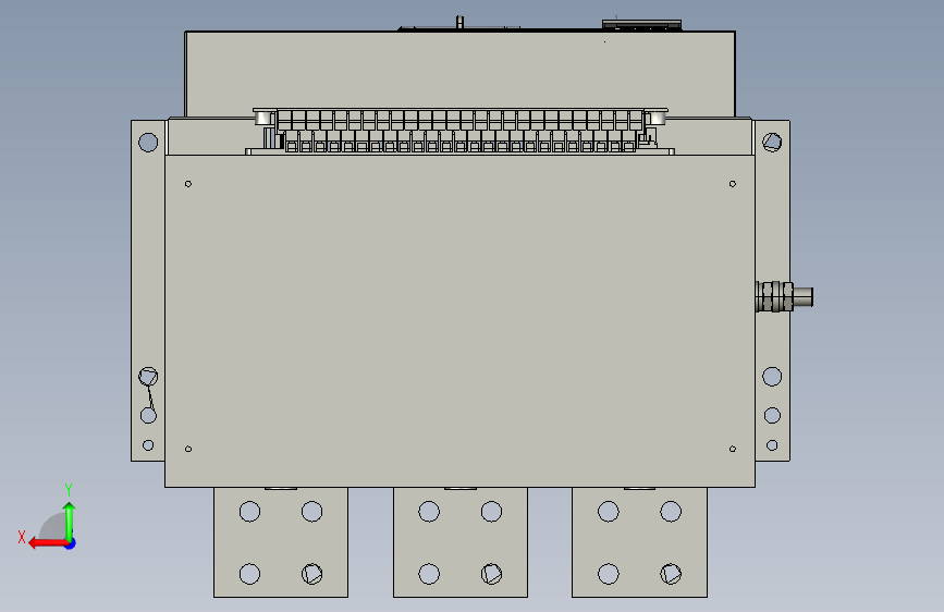 NA1-3200X-2000-2500-3P固定万能式断路器三维模型202208 背面视图