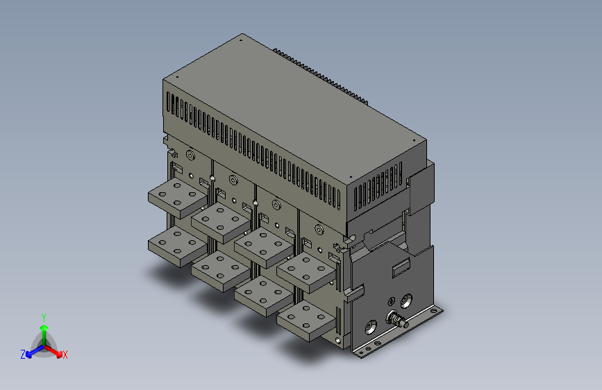 NA1-3200X-2000-2500-4P固定万能式断路器三维模型202208