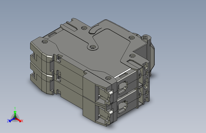 NB1-63 1P&N小型断路器三维模型202404