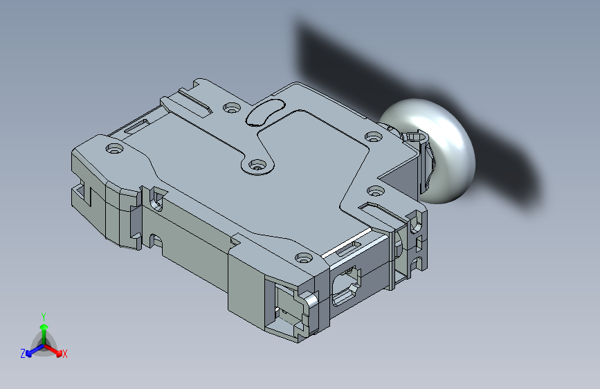 NB1-63 1P小型断路器三维模型202307