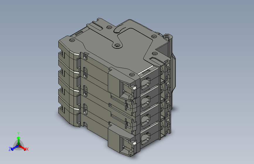 NB1-63 3P&N小型断路器三维模型202404