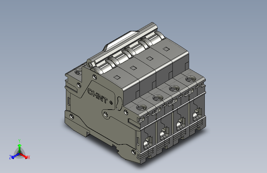 NB1-63DC 4P直流断路器三维模型 (1)
